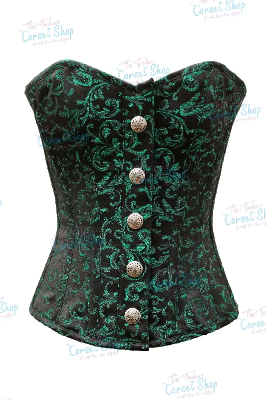 Black/Green Brocade 200