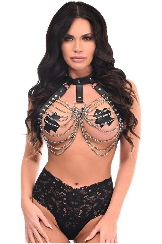 Black & Silver Chain Body Harness