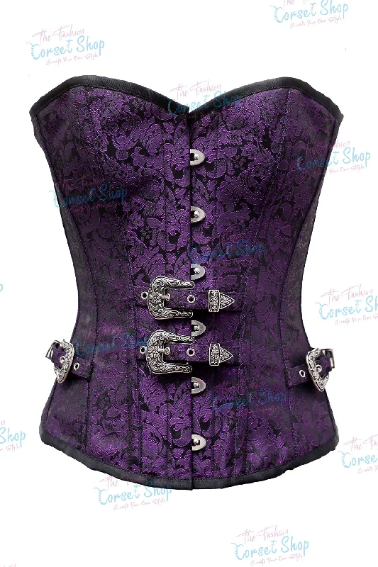 Purple Black Brocade 100