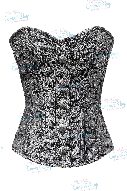 Silver/Black Brocade 100