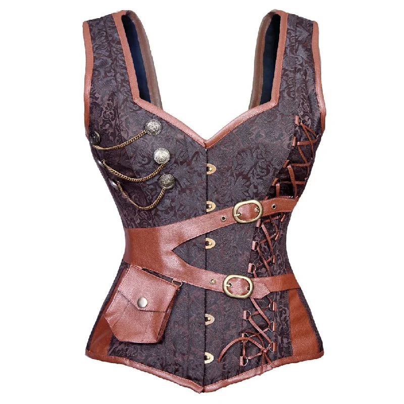 Naamah Steampunk Authentic Steel Boned Overbust Corset