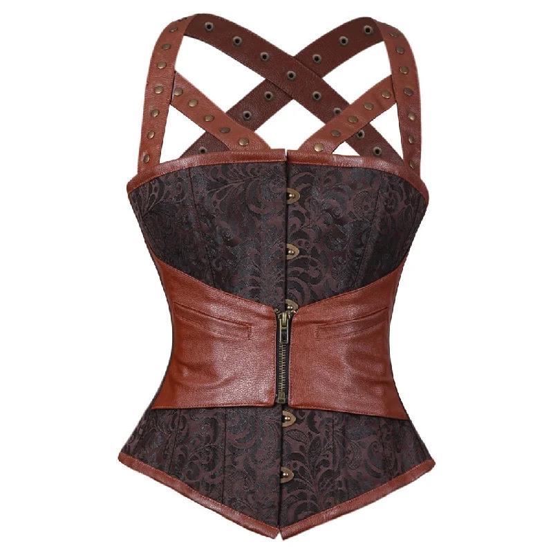 Narcissa Steampunk Authentic Steel Boned Overbust Corset