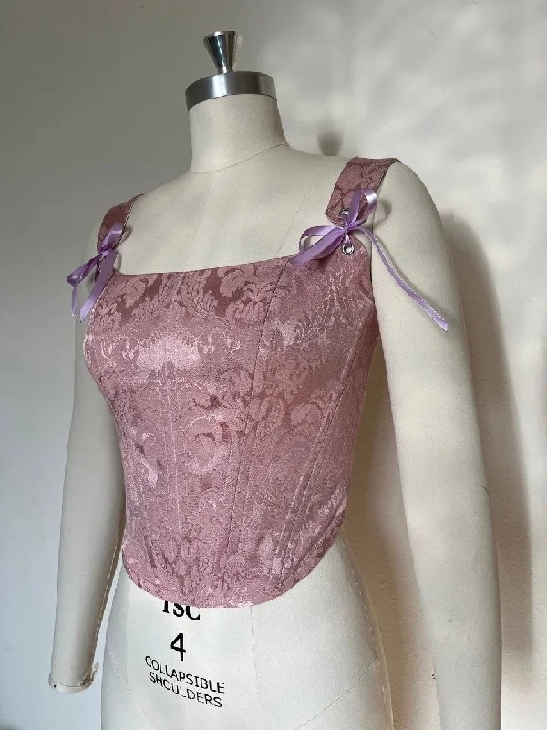 Pink corset with shoulder straps, size M-L