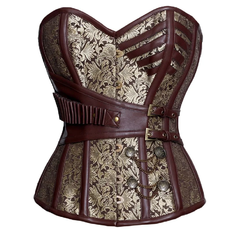 Yevgeniya Steampunk Authentic Steel Boned Overbust Corset