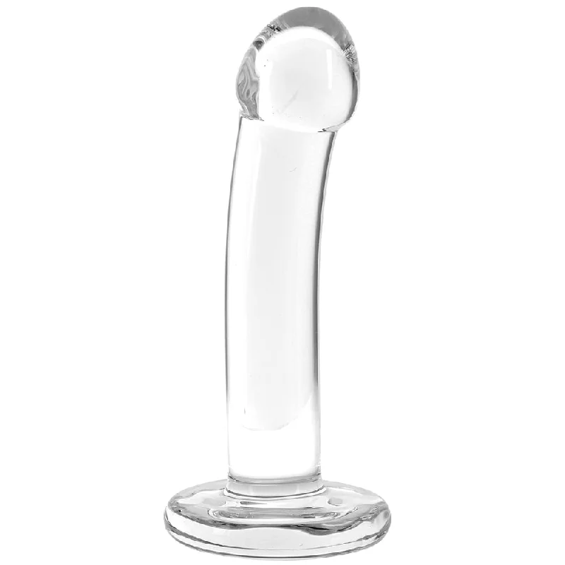 Blown Basic Curve 6 Inch Glass Dildo in Clear