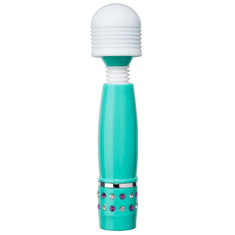 Premium Silicone Mini Wand Massager Teal - Travel-Friendly Pleasure Companion