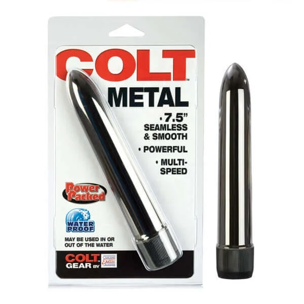 COLT Metal 7.5" Waterproof Silver Vibrator – Multi-Speed