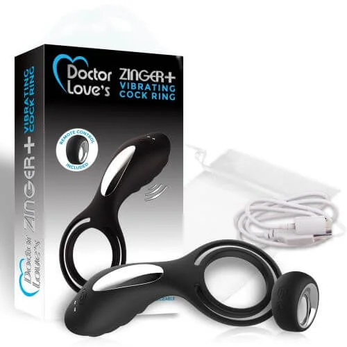 Doctor Love Zinger+ Vibrating Rechargeable Cock Ring with Remote Control