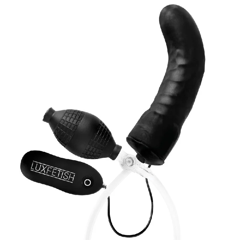 6" Inflatable Vibrating Curved Dildo