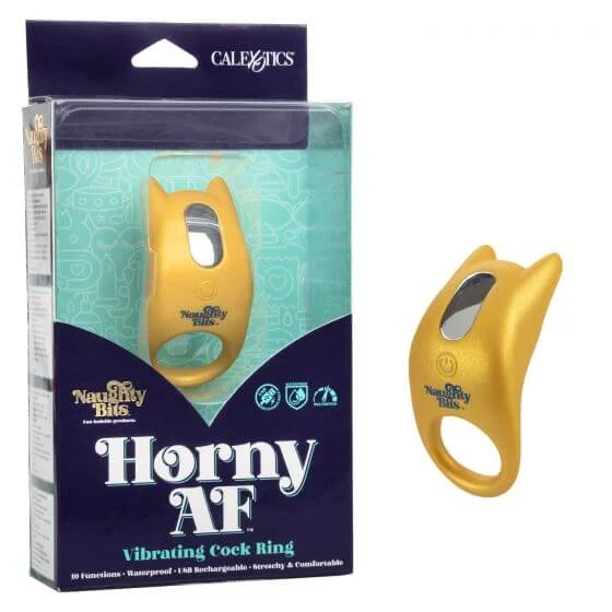 Get In the Mood with Naughty Bits Vibrating Cock Ring - 10 Function Waterproof