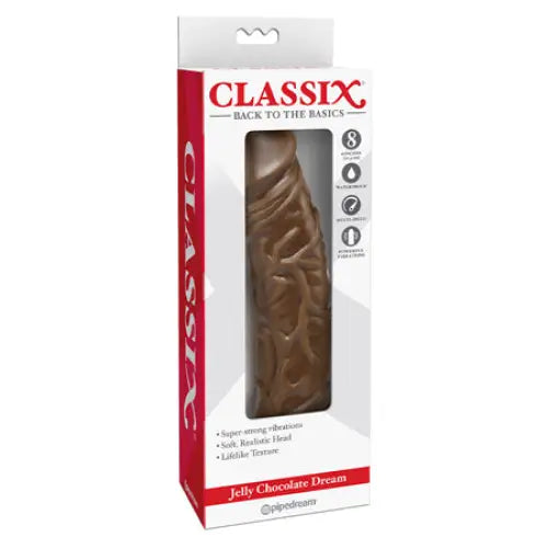 Classix Jelly Chocolate Dream 8 in. Realistic Vibrating Dildo