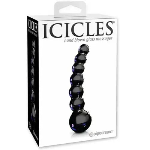 Pipedream Icicles No. 66 Curved Beaded 4.75 in. Glass Dildo