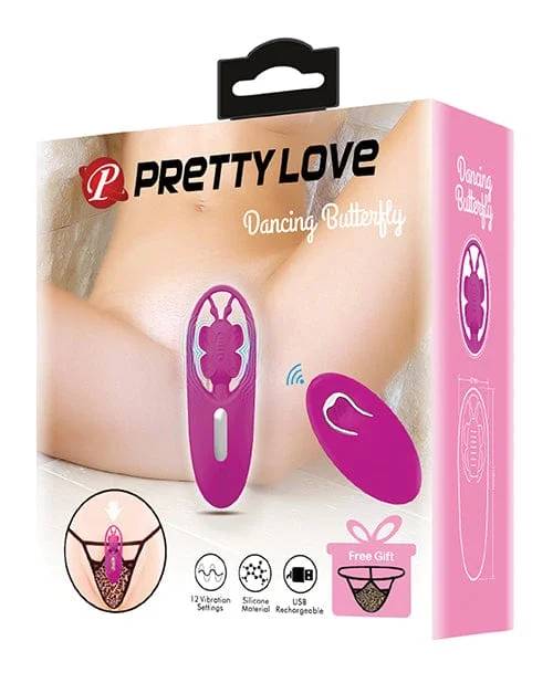 Pretty Love Dancing Butterfly Panty Vibe with free Panty - Fuchsia