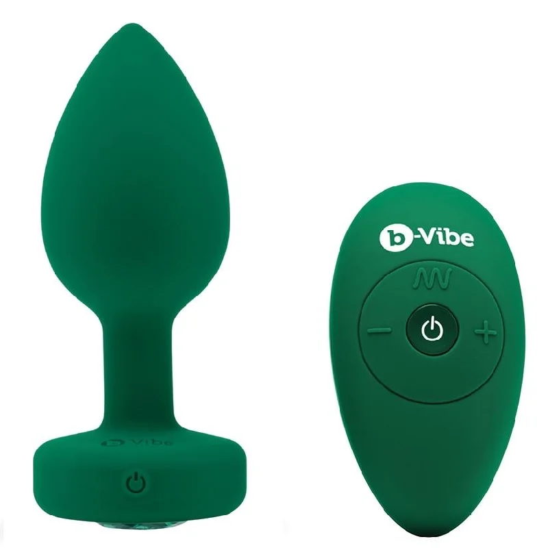 Vibrating Jewel Butt Plug with Remote