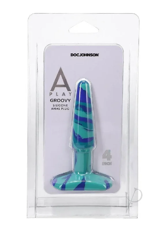 A-Play Groovy Anal Plug 4 - Blue | Colorful and Comfortable Silicone Plug