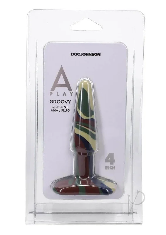 A-Play Groovy Anal Plug 4 - Green | Colorful and Comfortable Silicone Plug