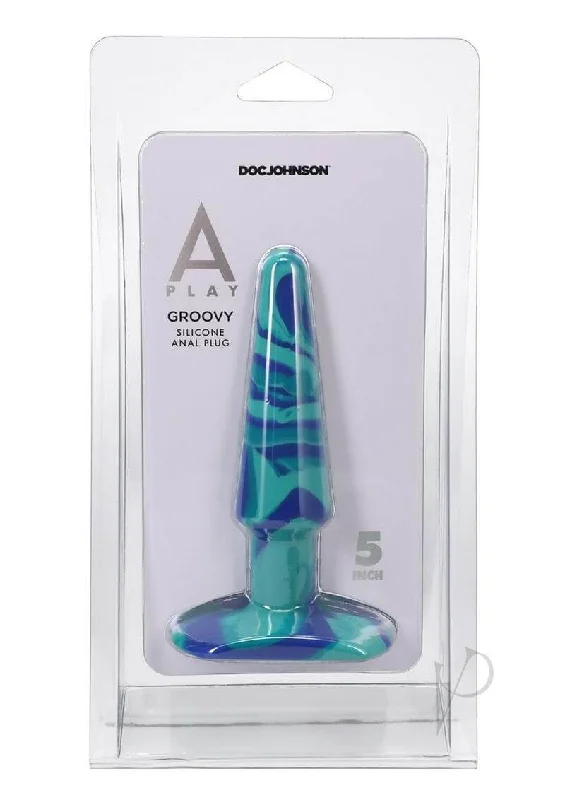 A-Play Groovy Anal Plug 5 - Blue | Colorful and Comfortable Silicone Plug