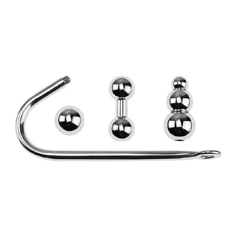 Detachable Steel Beads Anal Hook for BDSM Toys