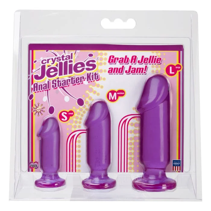 Doc Johnson Crystal Jellies Anal Starter Kit Purple