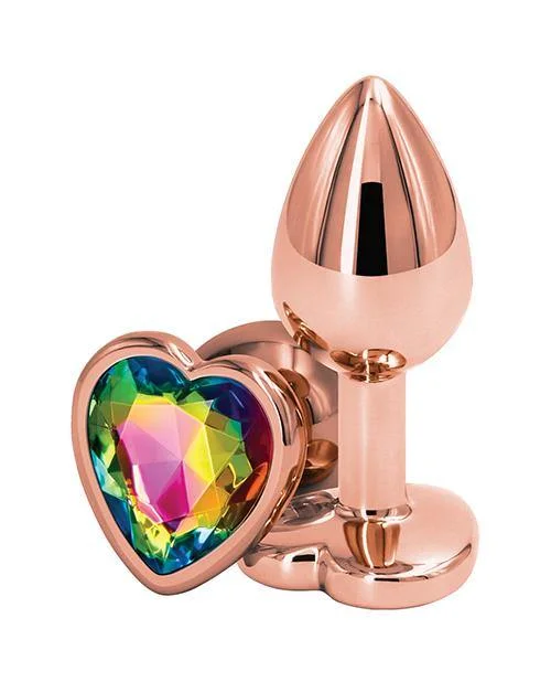 Rear Assets Rose Gold Heart Plug -  Medium