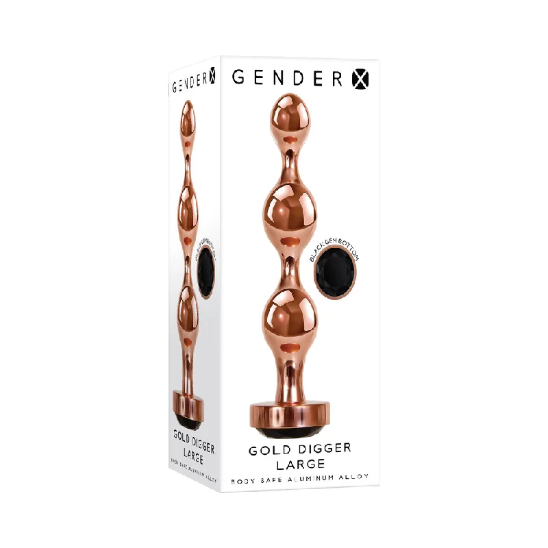 Gender X Gold Digger Large Plug Rose Gold/black