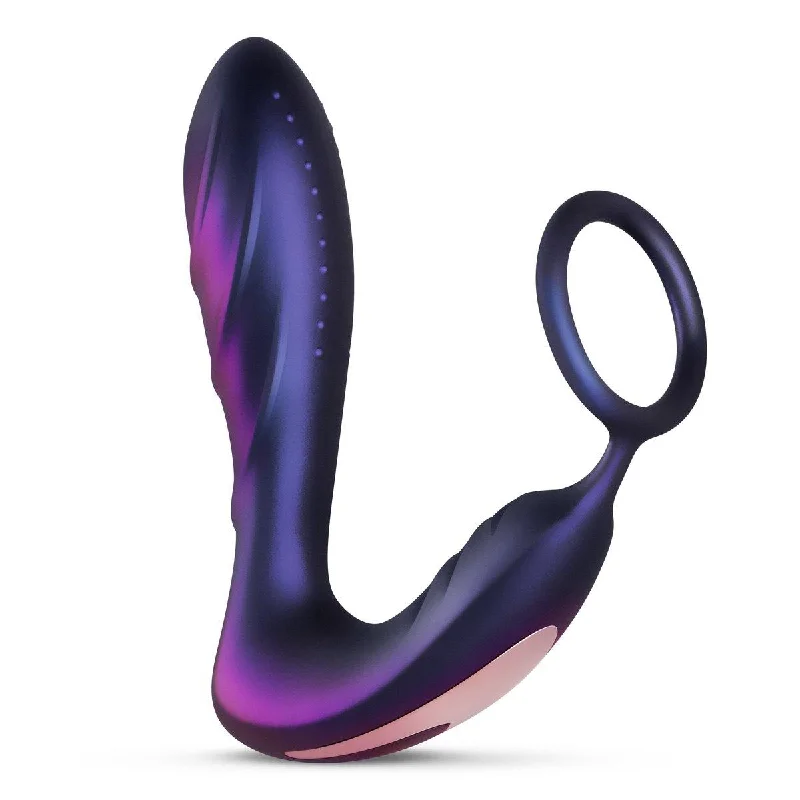 Hueman Black Hole Anal Vibrator With Penis Ring