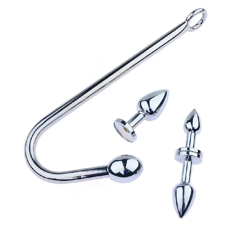 Detachable Metal Anal Hook with Butt Plug