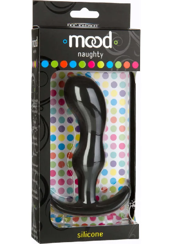 Mood Naughty 2 Large Anal Plug in Black - Soft Silicone Butt Plug