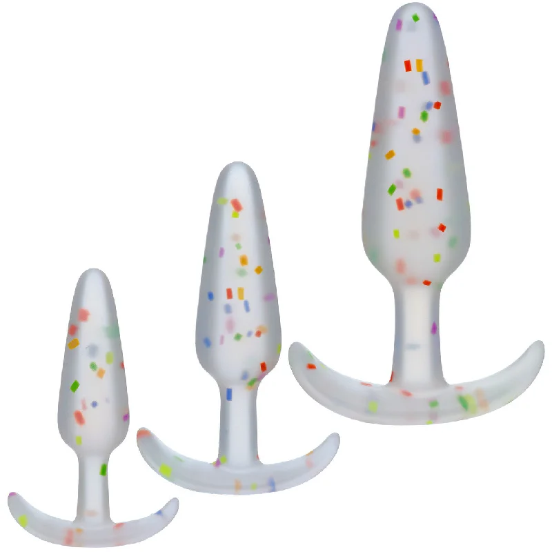 Mood Naughty Pride Silicone Butt Plug 3-Piece Trainer Set by Doc Johnson