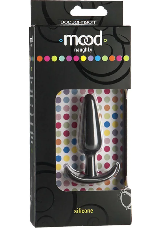 Mood Naughty Small Black Anal Plug - Soft Silicone Butt Plug