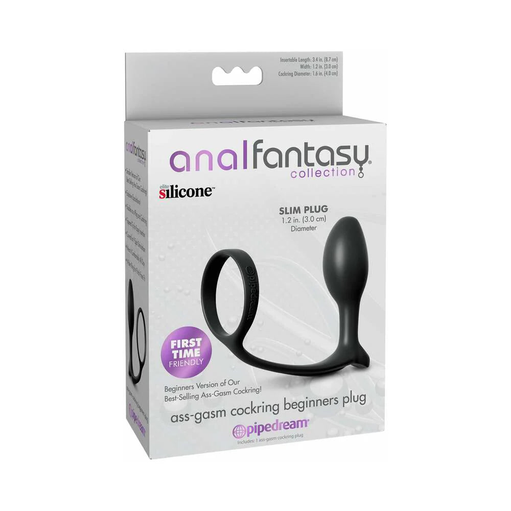 Pipedream Anal Fantasy Collection Silicone Ass-Gasm Cock Ring Beginner's Plug