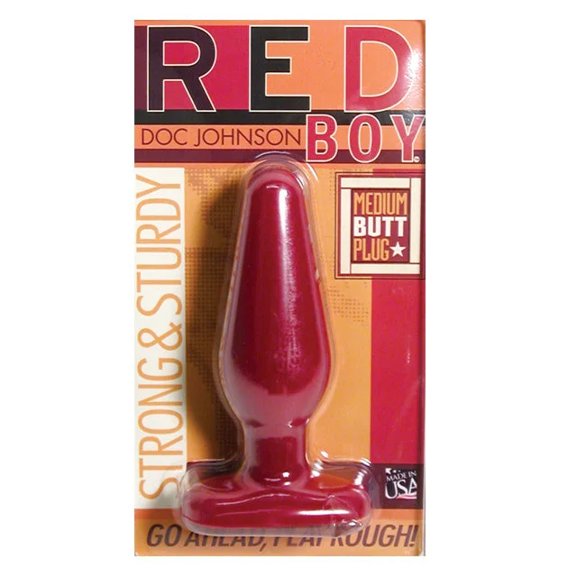 Red Boy Medium Butt Plug Red