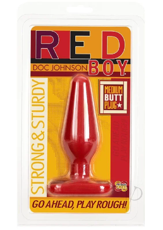 Red Boy Medium Butt Plug: Versatile 5-Inch Plug for Intermediate Users, Made from Phthalate-Free Material