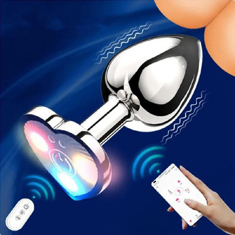 Remote Control Bluetooth Metel Butt Plug Vibrator