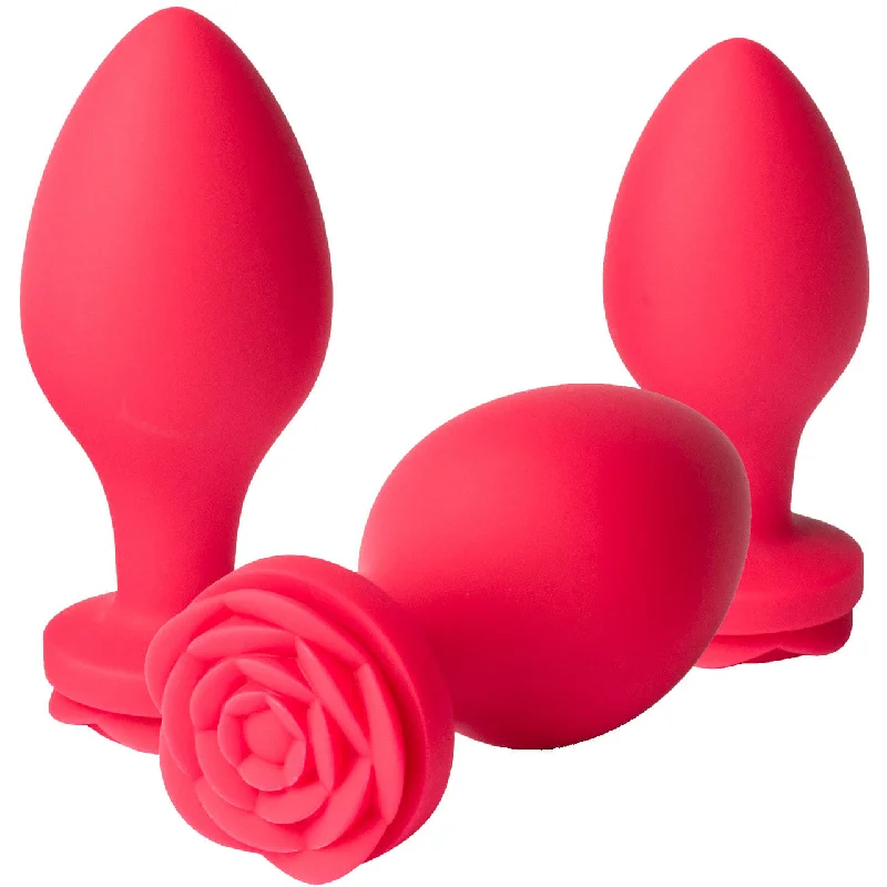 Secret Kisses Rosegasm Silicone 3 Piece Butt Bouquet Anal Training Set