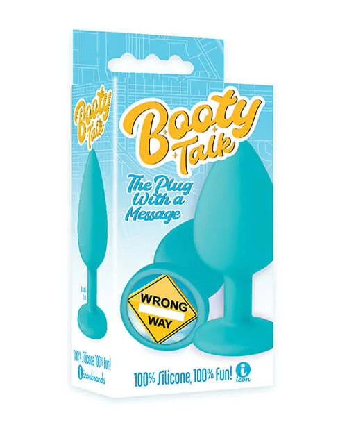 Icon Brands The 9's Booty Talk Wrong Way Silicone Butt Plug