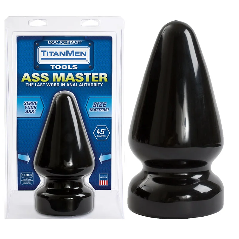 Titanmen Ass Master Butt Plug 4.5 Inches Black