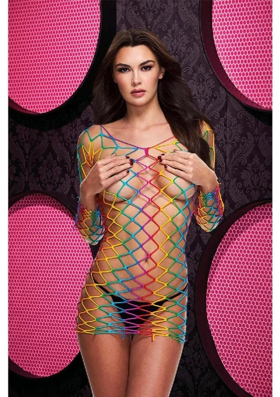 Fencenet Rainbow Mini Dress - One Size